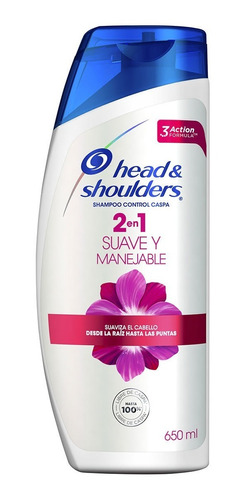 Shampoo Head & Shoulders Suave Y Manejable 2 En 1 650 Ml