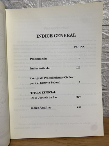 Código De Proc. Civiles Para El Distrito Federal 1997 (Usado)
