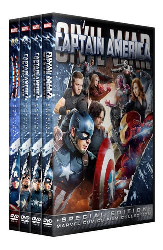 Capitán América - Pack 4 Película -dvd Audio Latino/ Inglés 