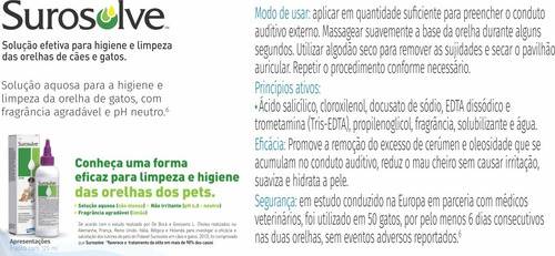 Imagem 2 de 2 de Surosolve Solução Auricular Para Cães E Gatos 125ml