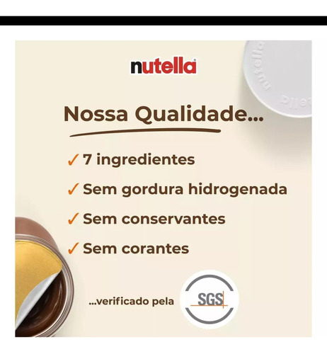Nutella Creme De Avelã Com Cacau Ferrero - 650 Gramas