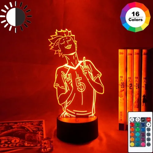 G Haikyuu Tendou Satori Luz 3d Anime Para Decoración Luz De