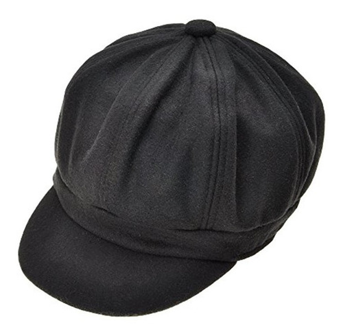 Gorro Newsboy Para Mujer Zlyc Negro