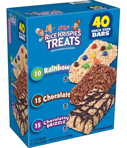 Barras De Cereal Kelloggs Rice Krispies Treats 80 Piezas 