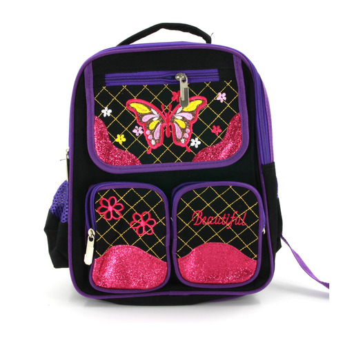 Imagen 2 de 3 de Mochila Infantil Con 3 Bolsillos Frontales Y 2 Bolsillos Lat