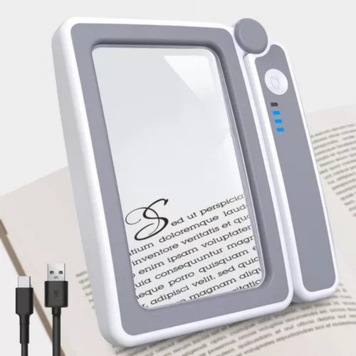 Lupa Recargable De 4x Para Lectura, Con 10 Luces Led