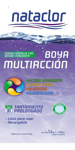 Imagen 3 de 6 de Boya Para Pileta Multiaccion Recargable Nataclor