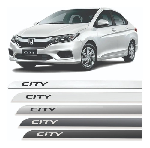 Jogo Friso Lateral Porta Honda City Cor Original 2016 A 2022