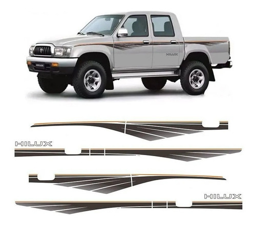Kit Adhesivos  Calcos Laterales Hilux 1992 A 2004
