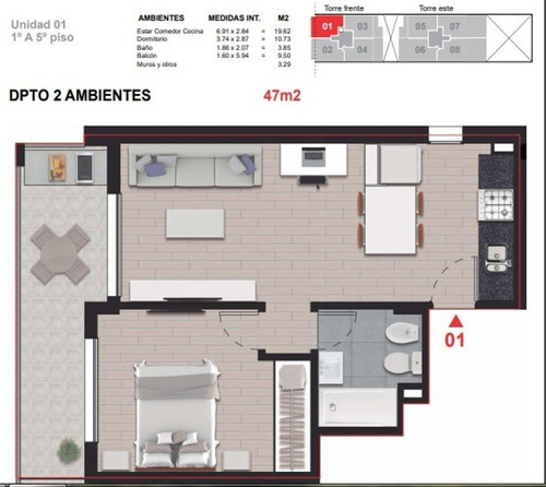 Departamentos 1 Dormitorio - Balcarce 1300