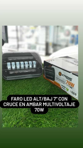 Faros Led 7  Rectangulares Alt/baja/cruce Blanco+ambar