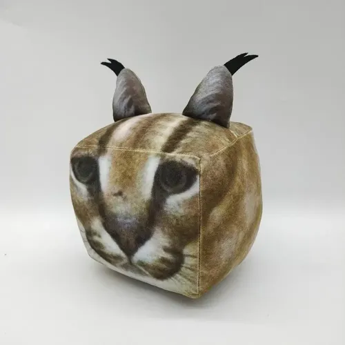 Peluche Gato Floppa Regordete – Almohada Suave De Caracal En 4 Tamaños (25 A 50 Cm)