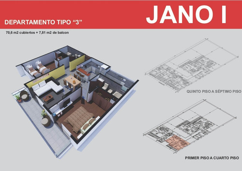 Imagen 6 de 7 de Departamento 2 Amb. Uf 3 Y 13 - A Estrenar - Edificio Jano I - Entrega Diciembre 2023