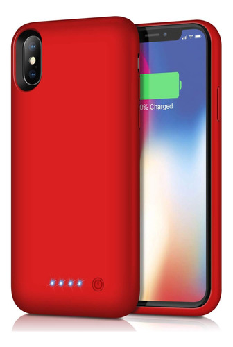 Funda Cargadora Para iPhone XS/x Feob 6.5k Red