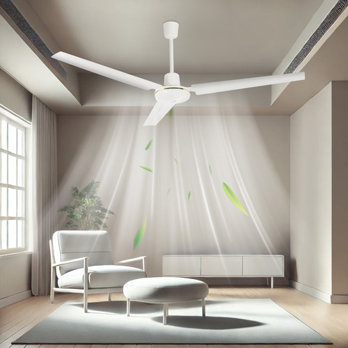 Ventilador De Techo 65w Con 3aspas 5 Velocidades Blanco