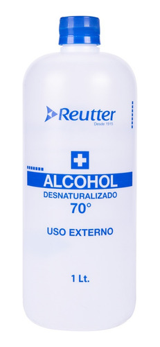 Alcohol Desnaturalizado 70° 1 Litro Reutter 1 Unidad
