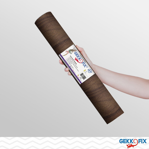 Papel De Parede Adesivado Imbuia 15m X 45cm Gekkofix
