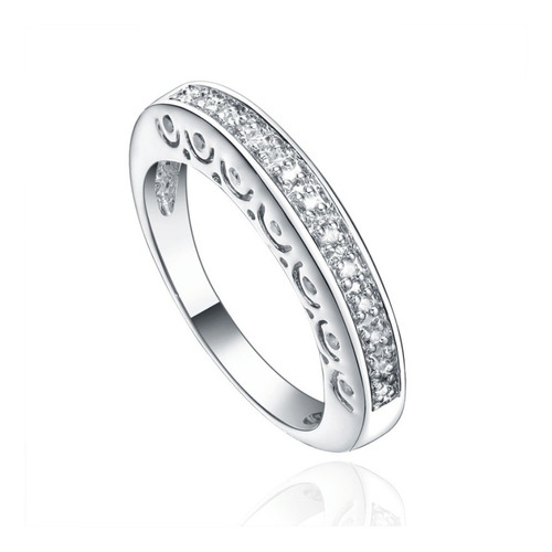 Anillo De Compromiso Plata 925 Cintillo - Joyas Mujer Regalo