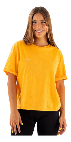 Remera Manga Corta Roxy Sunny Heart Naranja