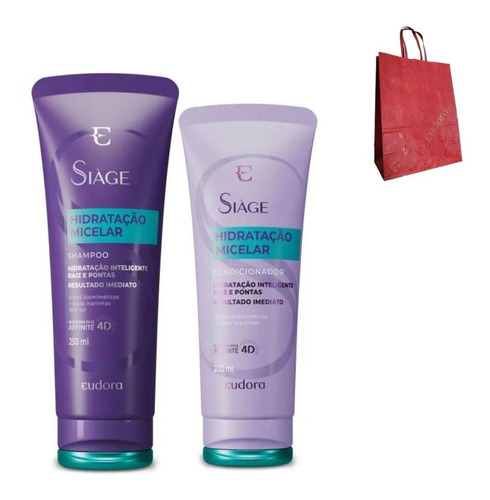 Kit Síage Hidratação Micelar Shampoo + Condicionador Eudora