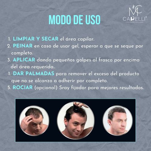 2pz Capelli® 21gr Microfibra Capilar Calvicie Caida Cabello Castaño Claro