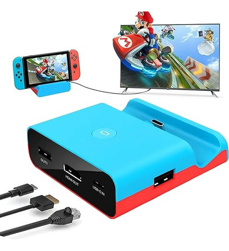 Adaptador Hdmi 4k Base Dock De Carga Para Nintendo Switch