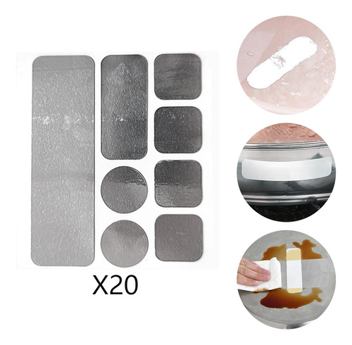 20x Cinta De Alta Temperatura, Parches De Papel De Aluminio