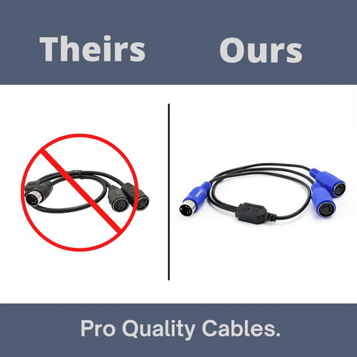 Splitter De Zawdio Midi, Cable De Adaptador De 5 Pines, De A