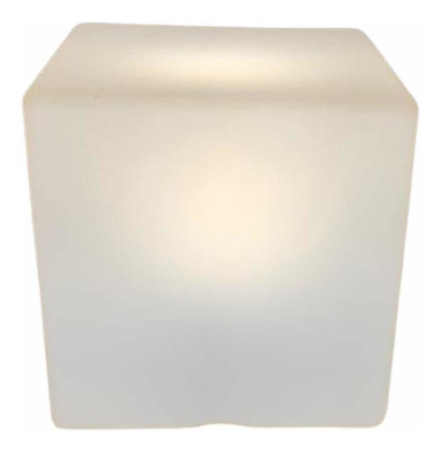 Puff Cubo 20cm Luminoso Con Equipo De Led A Pilas