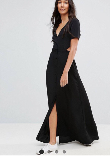 Vestido Negro Maxi Largo Asos