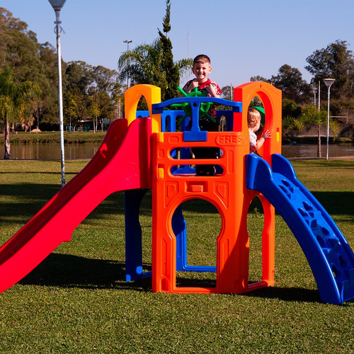 Playground Royal Prata Com Escorregador Infantil Freso