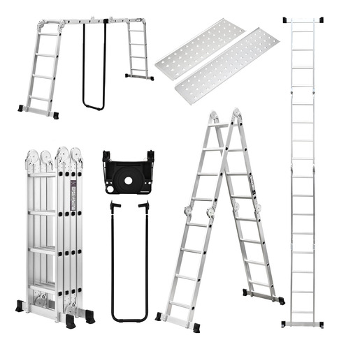 Hbtower Escalera Plegable, Escalera De Extensin De Aluminio