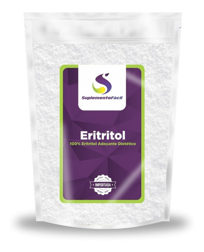 Eritritol Puro 1kg  Adoçante 100% Puro  Dieta Low Carb C/ Nf