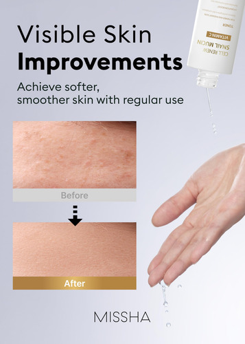 Tónico Facial Missha Cell Renew Snail Mucin Vitamina C 150 M