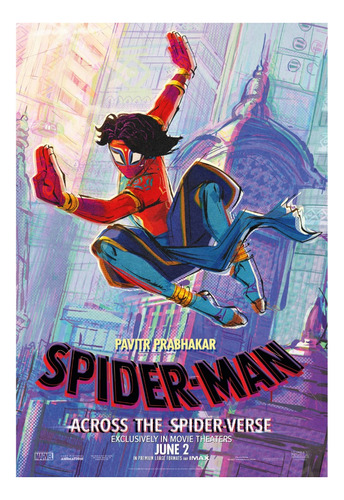 Póster Spiderman A Través Del Spiderverso Hindú Pavitr Cine