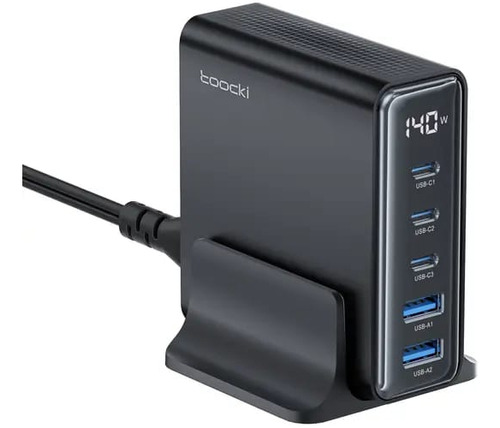 Cargador Toocki 140w Para Laptop, iPhone, Teléfono 5 Puertos