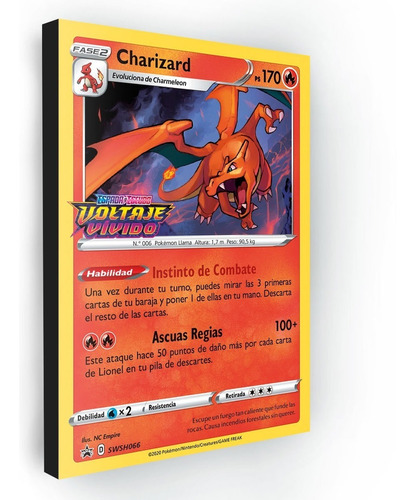 Retablos Pokemon- Arte Cartas Tcg- Charmander Evolucion.