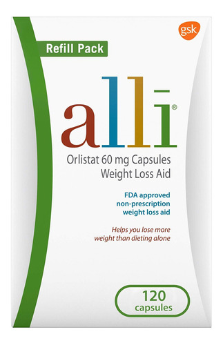 Alli Weight Loss Diet Pills, Orlistat 60 Mg Capsules, Non P.