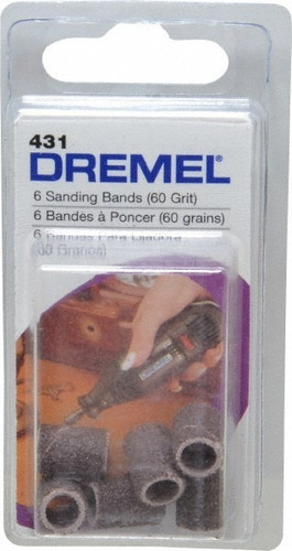 Tubo De Lija Grano Dremel 431 1/4 Grano 60 6 Unid + Regalo