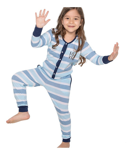 Pijama Mono Invierno Modal Nena Bianca Secreta