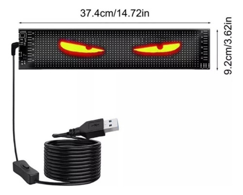 Pantalla Led Flexible Programable Para Automóvil Luz De Ojos