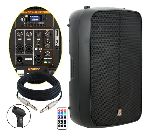 Caixa Acústica Ativa Staner Sr-315a Sr315m 300w C/ Bt E Tws