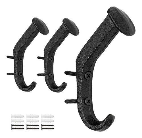 Ganchos De Pared De Hierro Fundido Rústicos De Iron Ho...