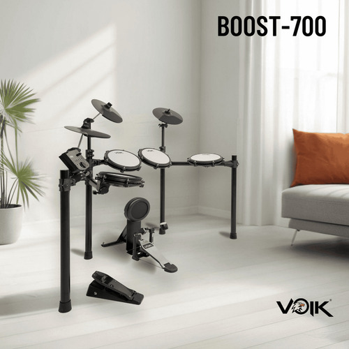 Bateria Eletrônica Voik Boost-700 Com Midi Profissional Cor Preto