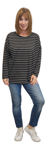 Remera Modal Roberta A Busto 120 Cadera 124 Largo 71 Cm.