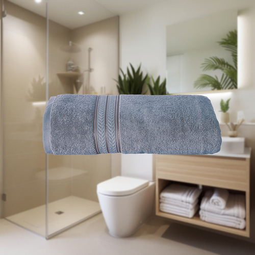 Toalla Medio Baño Poliéster Encanto Concord Color Azul