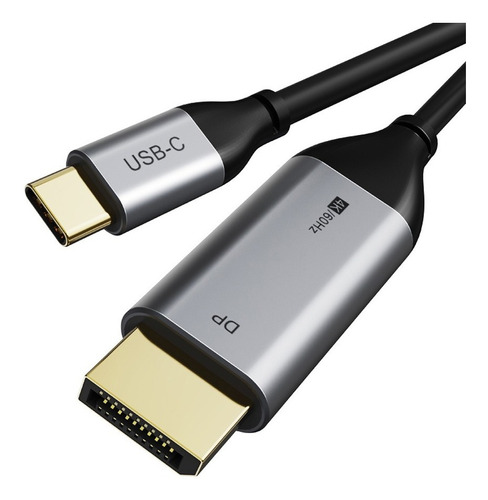 Usb 3.1 Cable Displayport Hd 4k 60hz (1m) Video 3d Dorado