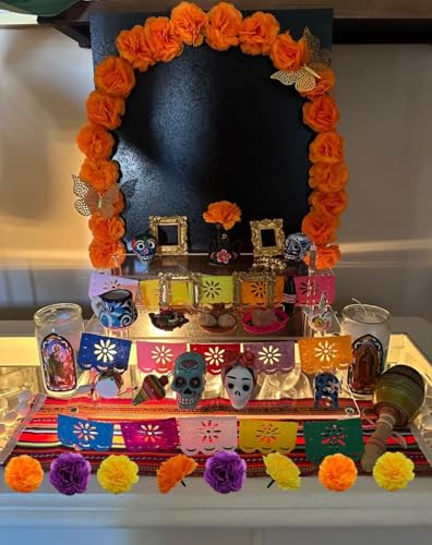 Flores De Cempasúchil Artificiales Con Tallos, 60 Piezas De