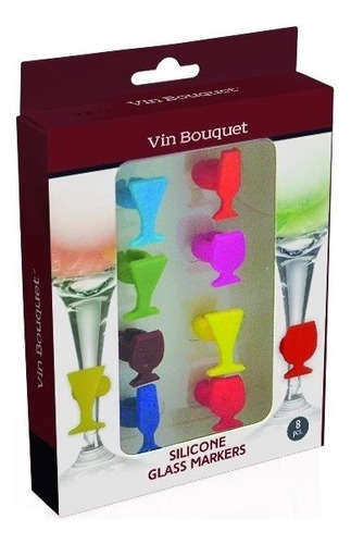 Set 8 Marcadores P/copa Vin Bouquet