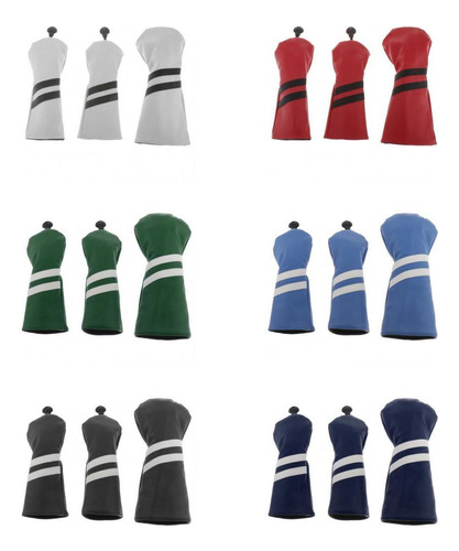 16pcs Golf Headcover Cuero Pu Tapa Protectora De Con